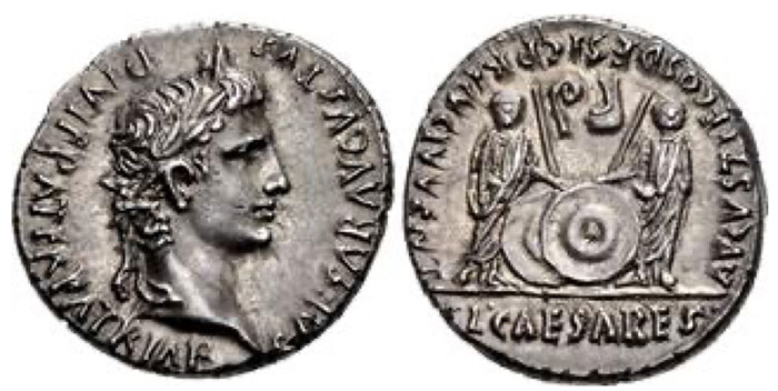 Augustus. 27 BCE - 14 CE. AR Denarius