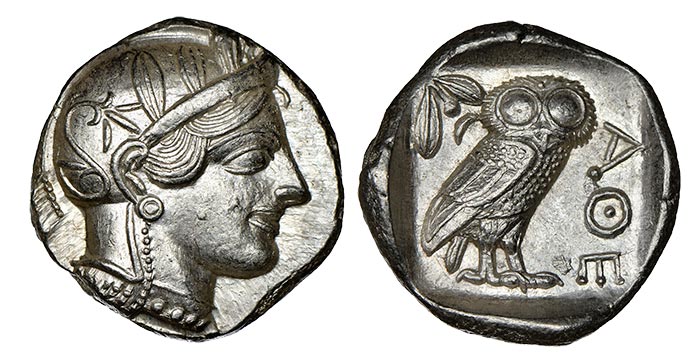 Athens Owl Tetradrachm (c.440-404 BCE) ATTICA