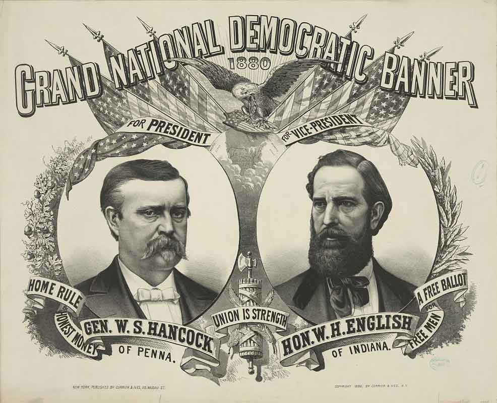 General William Scott Hancock 1880 Presidential Campaign Poster. Public Domain image.