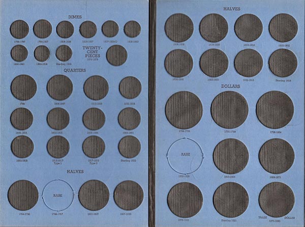Whitman Type Coin Album, Pages 2-3. Image: David Lange.