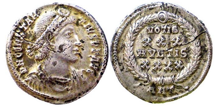 Roman Imperial. Constantius II Antioch 355-361AD. Fouree Siliqua