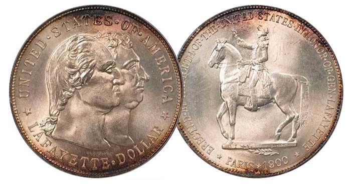 1900 Lafayette Commemorative Silver Dollar in PCGS MS-65 CAC
