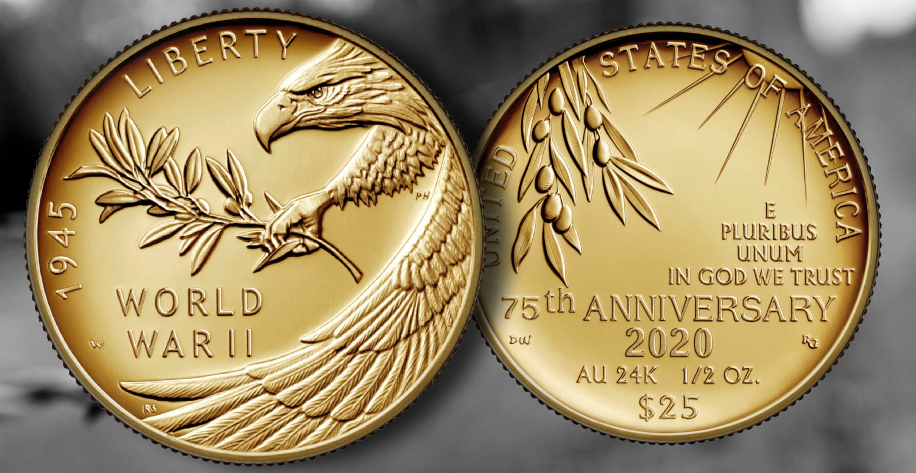 75th anniversary ww2 coin