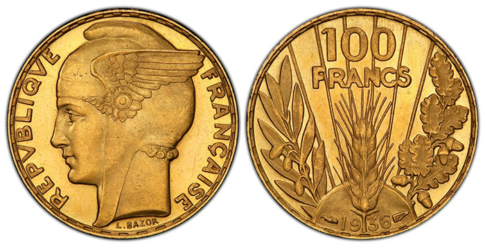 Proof Bazor 100 Francs - Atlas Numismatics