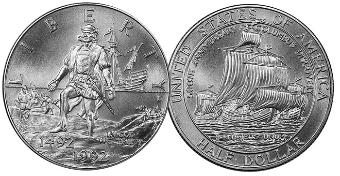 1992 Columbus half dollar. Image: PCGS.
