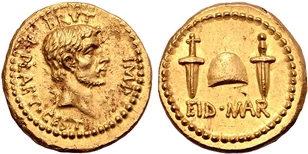 Q. Servilius Caepio (M. Junius) Brutus AV Aureus