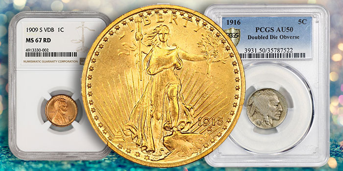 David Lawrence Rare Coins Auction Offers Key Date 1915 Saint, 1916 DDO Buffalo Nickel