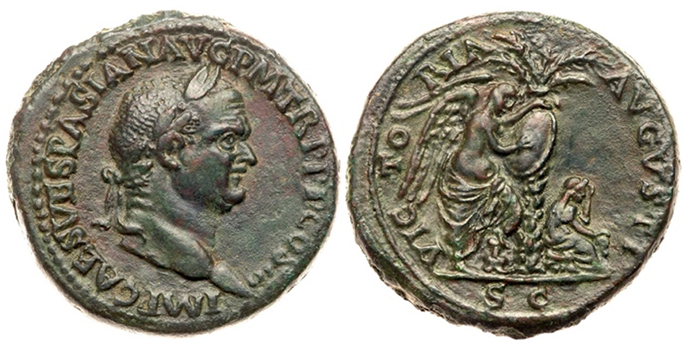 Roman Empire, Vespasian. Æ Sestertius 