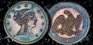 "Backward Liberty" half dollar among the pattern coins offered at Heritage's upcoming US coin auction