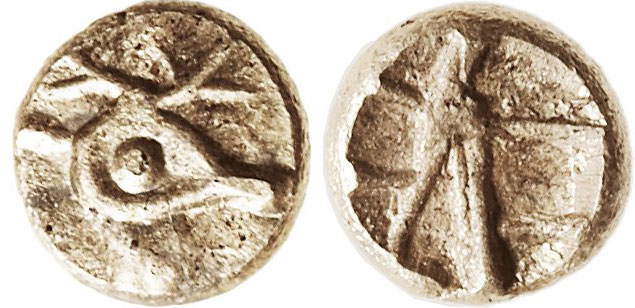 Ionia (?). Electrum Ninety-Sixth Stater. Phanes. c. 625-600 BCE.