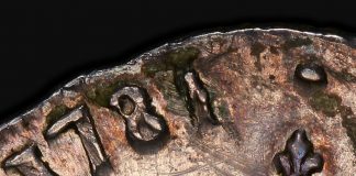 Close-up of alteration on altered date 1784 Ecu. Image courtesy PCGS