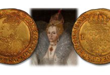 Incredible Semi-Dated Elizabethan Gold Pound at Stack's Bowers NYINC 2021 Auction