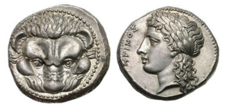 Bruttium. Rhegium. c. 356-351 BCE. Tetradrachm,
