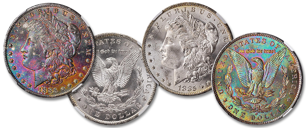 Two Well-Toned Morgan Silver Dollars in Stack's Bowers Dec. 2020 Showcase Auction - Coin Collection