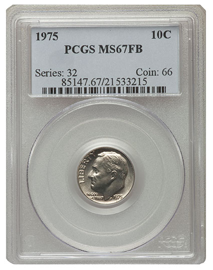 1975 Roosevelt Dime. Image: Heritage Auctions.