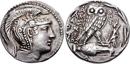  Athens. Late New Style Tetradrachm.  Circa 81/0 BCE.