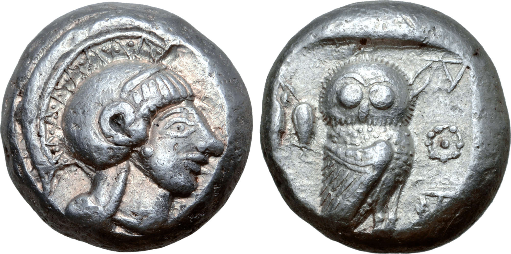 Athens.  AR Later Archaic Tetradrachm.  c. 500-480 BCE. 