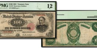 Rare “Open Back” 1891 $100 Treasury Note in Stack's Bowers Galleries March 2021 Auction