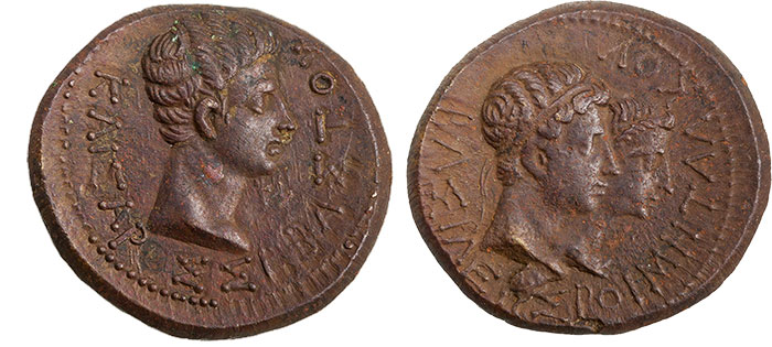 Figure 16. Bronze dupondius of Rhoemetalces I, Thrace, 11 BCE–CE 12. ANS 2015.20.2647.