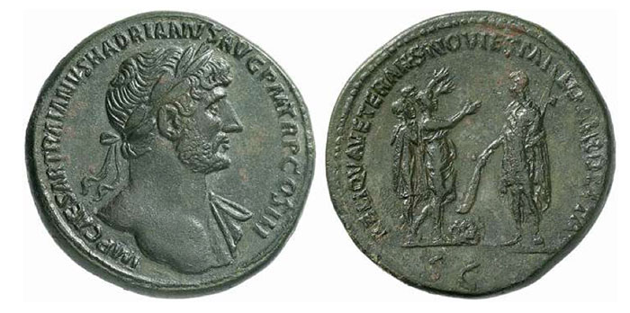 Hadrian Sestertius circa 119-121
