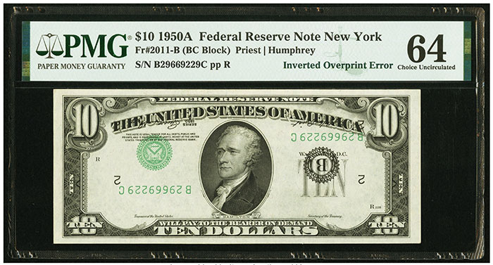 Misprinted dollar bill 1977A
