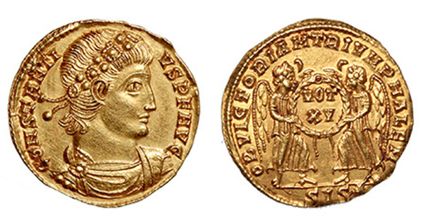 Roman Empire, Gold Semissis, Constantius II, c.340-350 CE