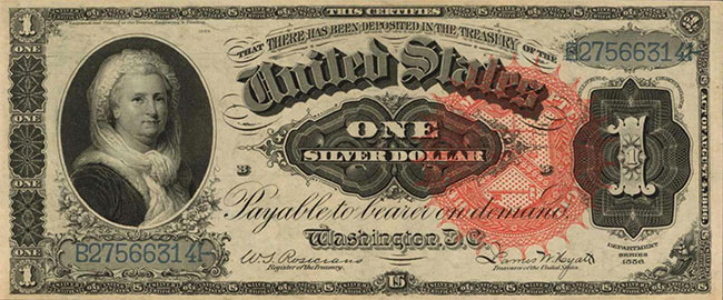 Series 1886 $1 Silver Certificate