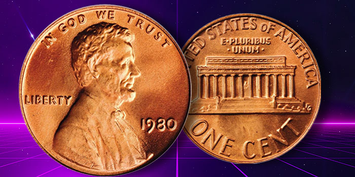 1980-P Lincoln Memorial Cent Uncirculated BU Red Penny Nice No Problem Coin 