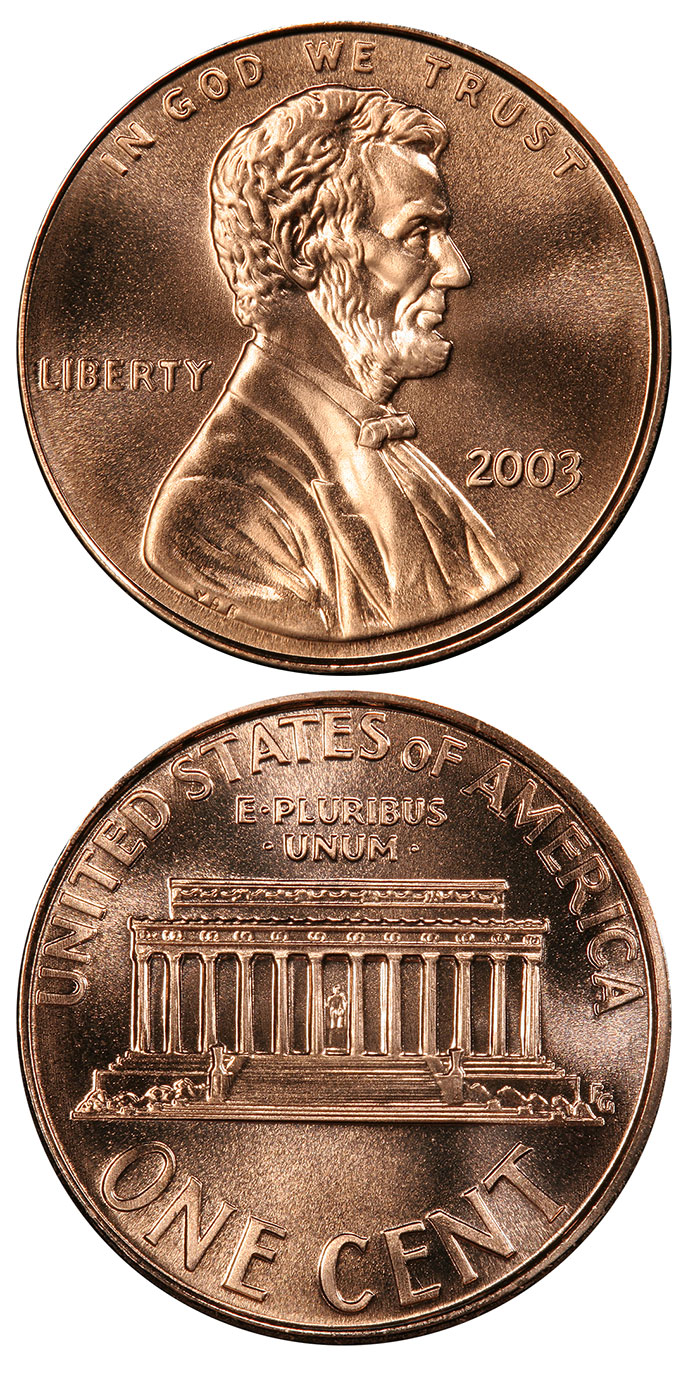 2003 Lincoln Cent. Previously graded MS70RD by PCGS. Image: PCGS.