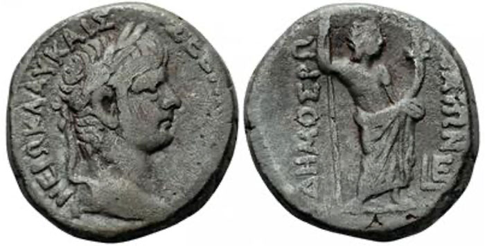 Nero. AD 54-68. AR Denarius (18mm, 3.55 g, 6h). Lugdunum (Lyon) mint. Image: Tauler & Fau.