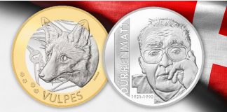 Swiss Mint Issues Two New Commemorative Coins: "Friedrich Dürrenmatt" and "Fox"