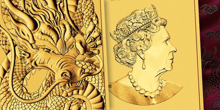 Perth Mint Dragon 1oz Gold Bullion Rectangular Coin Features New Design for 2021