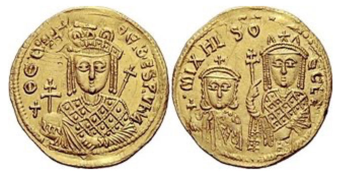 Michael III, Theodora and Thecla Solidus
