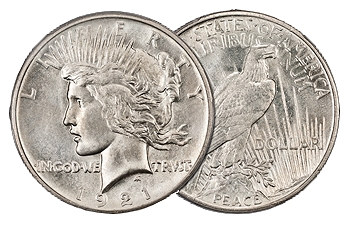 1921 peace dollar