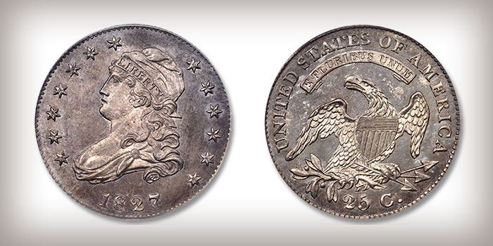 Stack's Bowers August ANA Auction to Feature Landmark 1827/3/2 Quarter Dollar Rarity