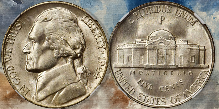 1944-P Silver Jefferson War Nickel 