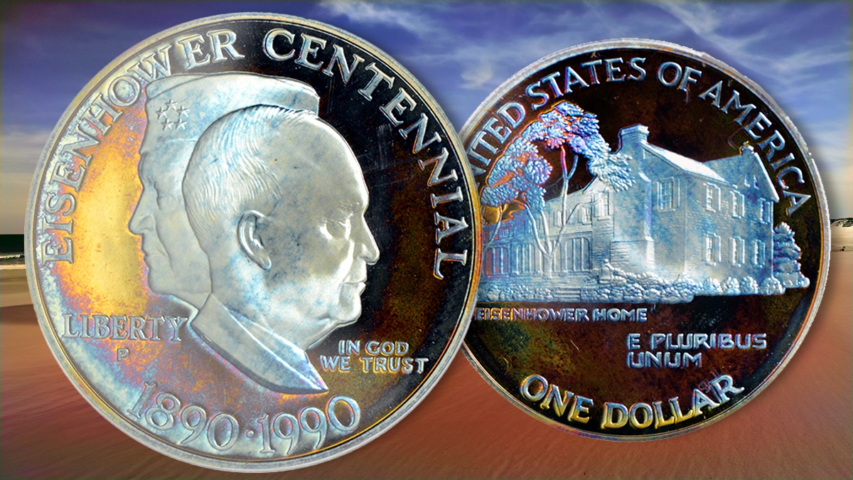 1990-P Eisenhower Centennial Dollar Proof. Image: CoinWeek.