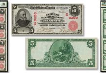 Exceptional Macon Georgia Red Seal Serial Number 1 Sheet in Stack's Bowers ANA Auction