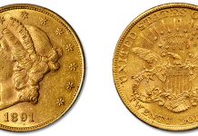 1891 Double Eagle Rarity at Stack's Bowers August 2021 ANA World's Fair of Money Auction