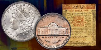 Heritage Showcase Auctions Feature Dutton Collection of US Coins, Colonial Valley Collection of Colonial Notes