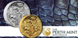 Perth Mint Issues Chinese Myths and Legends Dragon 2021 2oz Gold Proof High Relief Coin