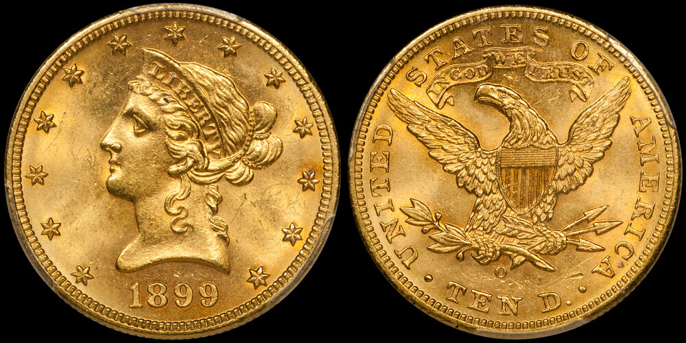 1899-O $10.00 PCGS MS64 CAC