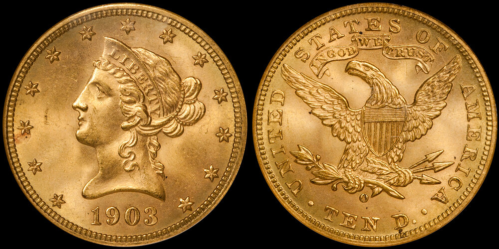 1903-O $10.00 NGC MS65