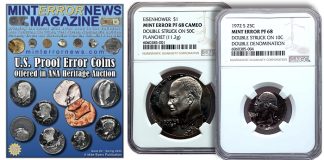 Mike Byers Mint Error News - U.S. Proof Error Coins Offered in ANA Heritage Auction
