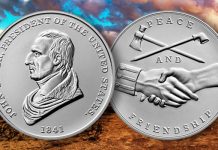 Presidential Silver Medal Honoring John Tyler Available August 2