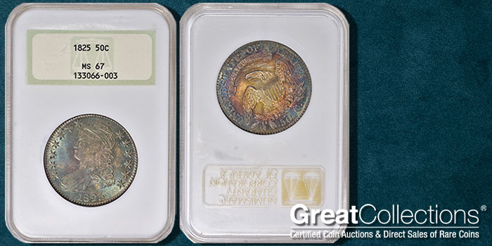 Finest-Known 1825 Capped Bust Half Dollar to be Auctioned by GreatCollections