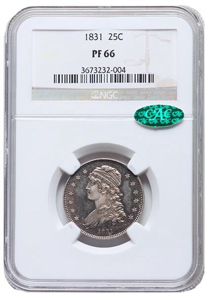 Recently Discovered Rare Proof 1831 Capped Bust Quarter at Heritage Long Beach Auction