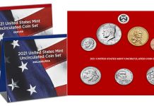 2021 United States Mint Uncirculated Coin Set Available September 28