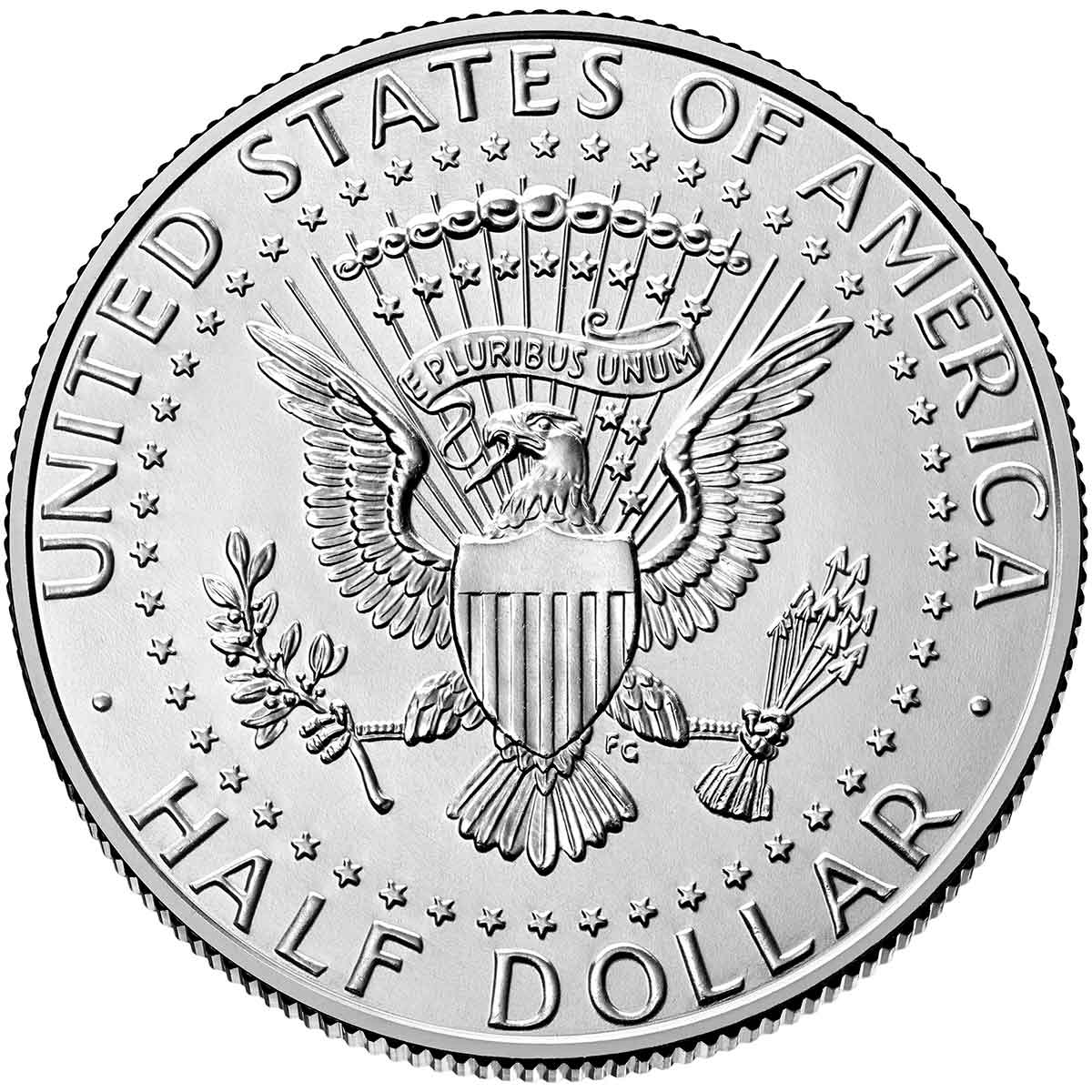 2021 Kennedy Half Dollar, reverse. Image courtesy United States Mint