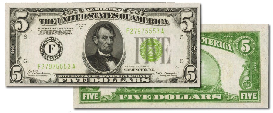 Choice Uncirculated 1928D Atlanta $5 to be Featured in November 2021 Auction: PMG Pop 1/1 Finer